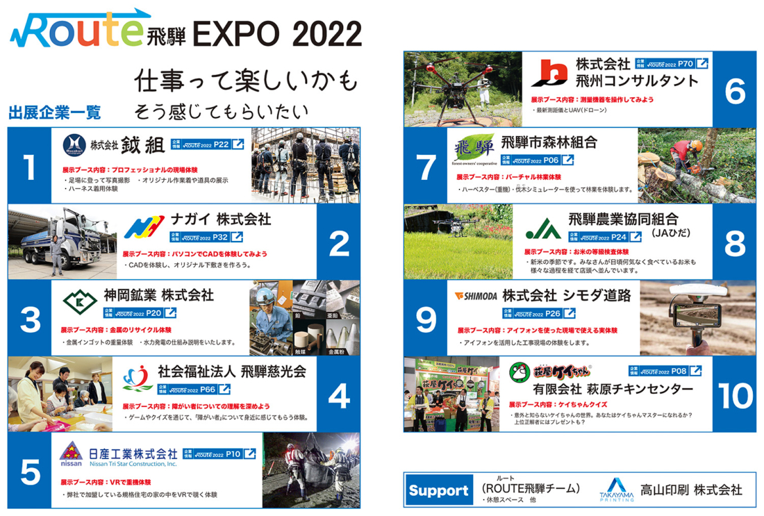 ROUTE飛騨EXPO2022 参加企業